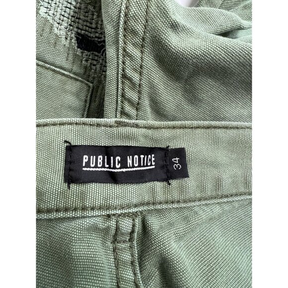 Public Notice Cargo Paint Splatter Jeans in Green - Picture 3 of 3